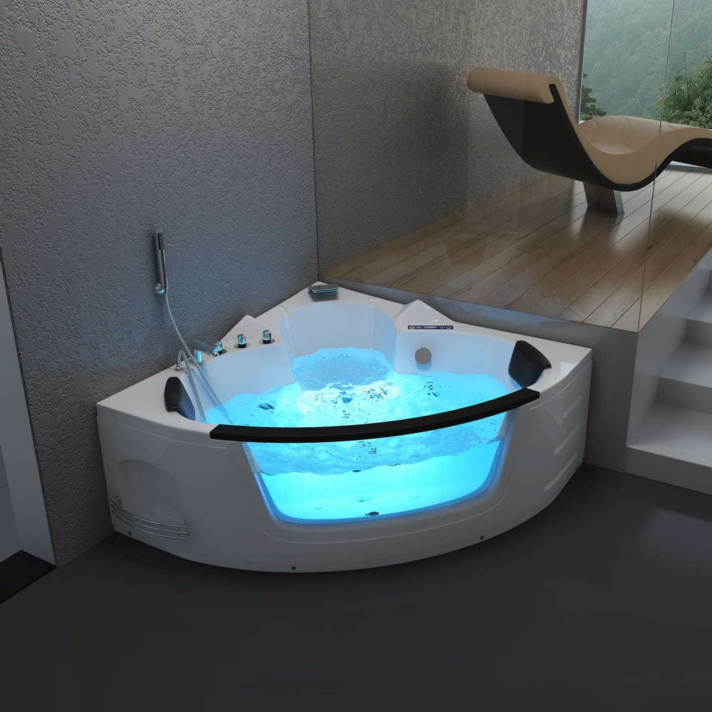What advanced technologies does Massage Bathtubs use in water temperature adjustment to ensure the stability and accuracy of water temperature?