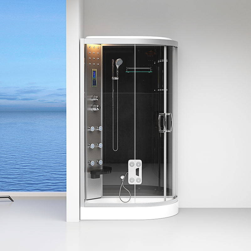 2 person corner shower cabin enclosed wet steam bath room GM-6415