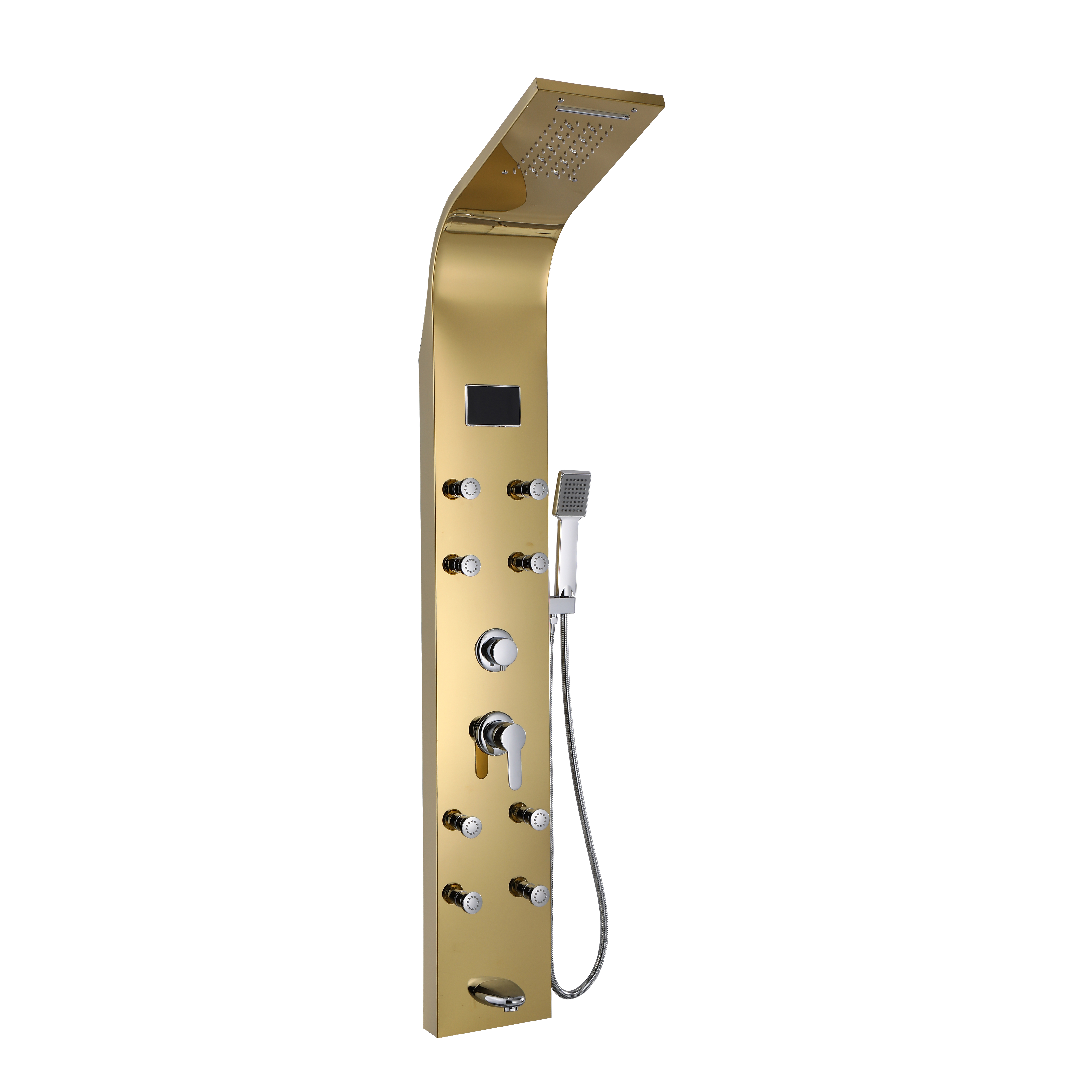 gold  stainless steel material shower  panel  