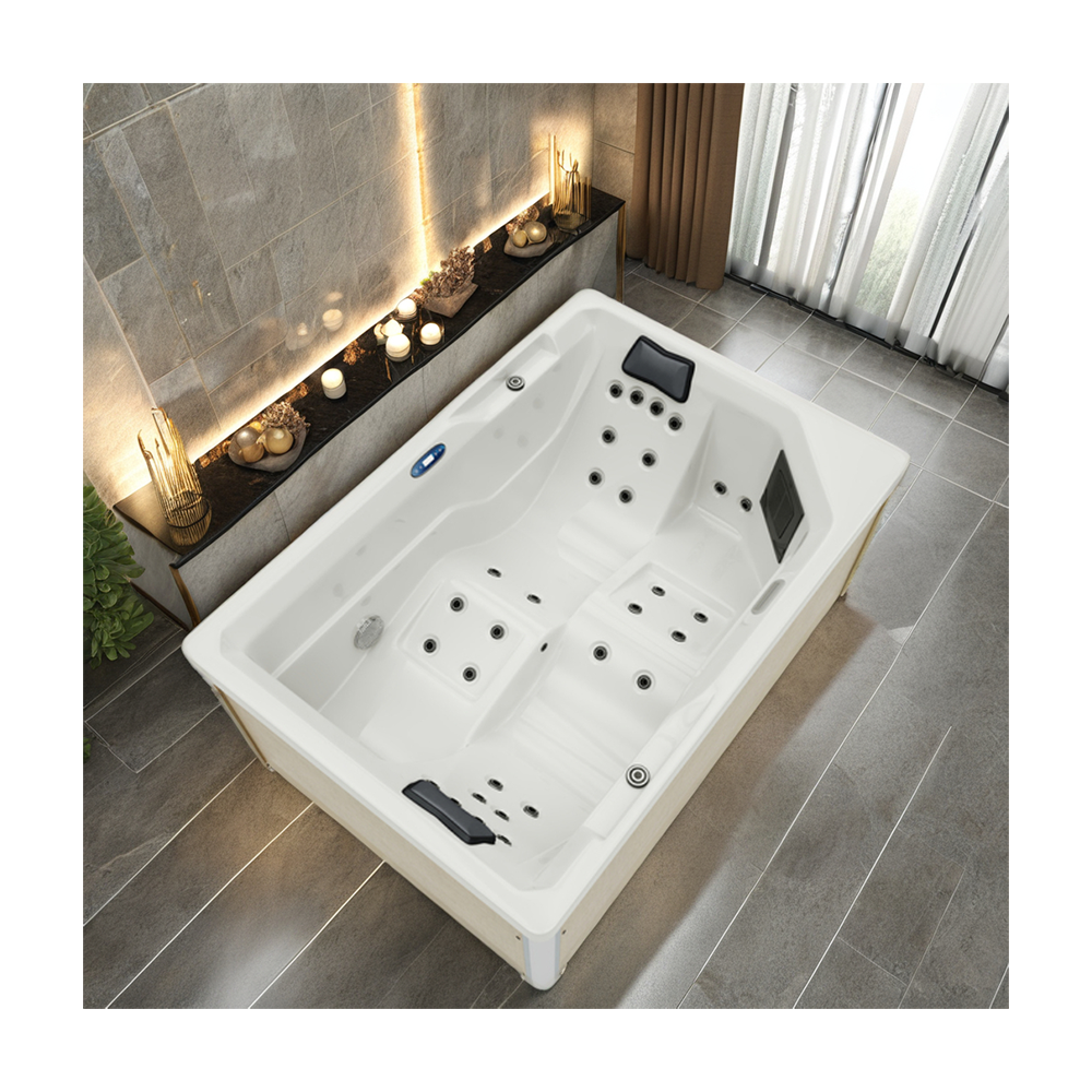 Modern Design Freestanding Outdoor Hot Tub Whirlpool Massage Rectangular Shape 2 person Hot tub Spa